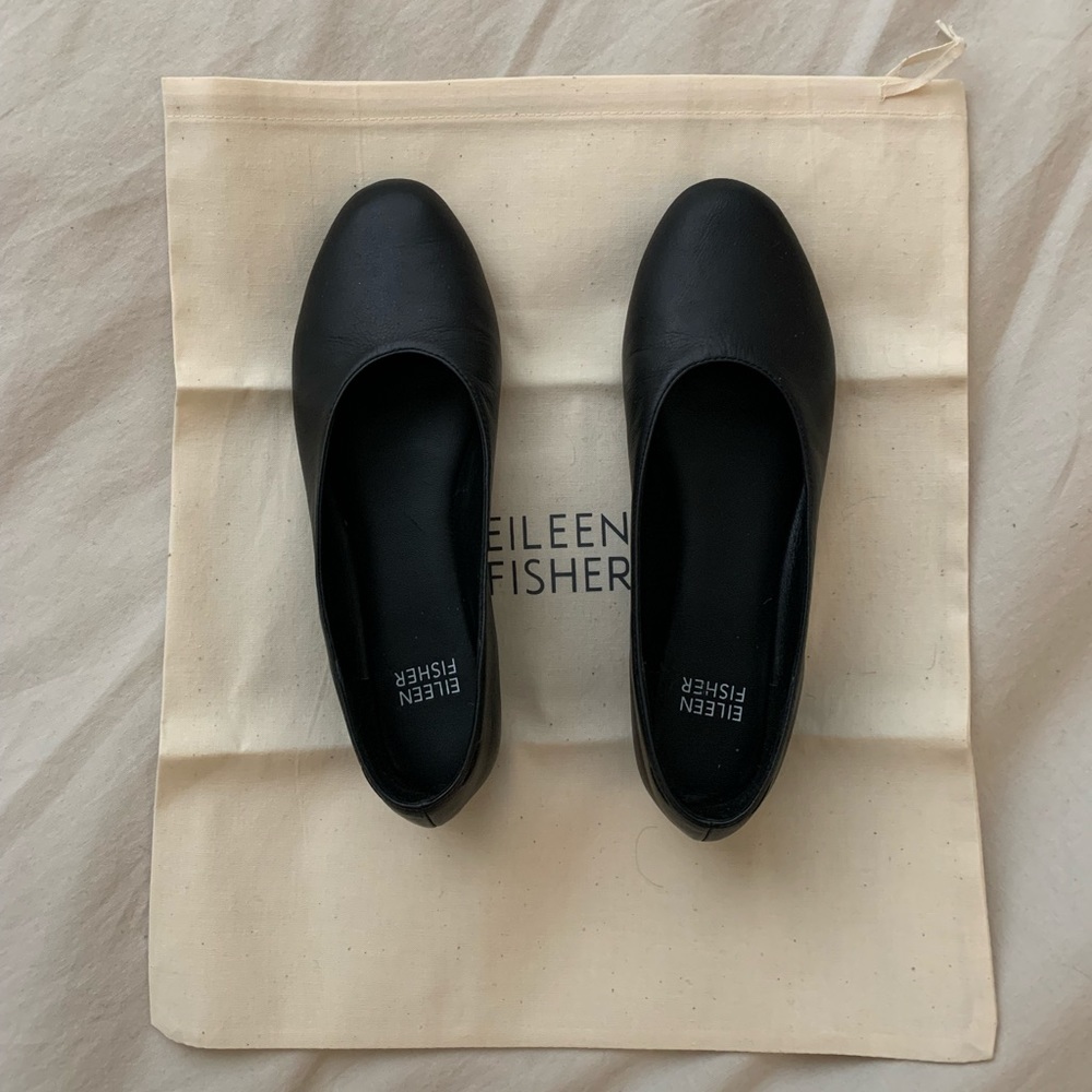Eileen Fisher Leather Flats